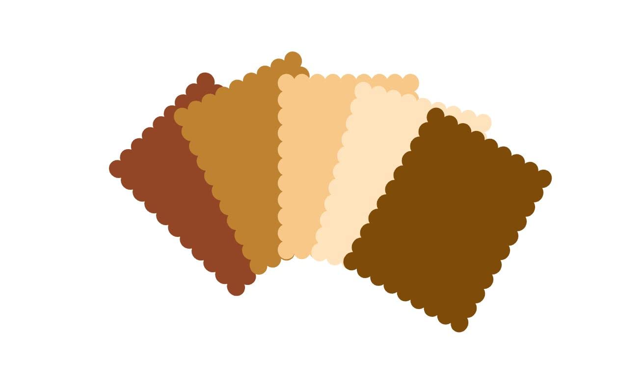 4" x 5.25" Scalloped Flat Note Cards - A2 Card Mats: 4" x 5.25" in Color Blank Card inserts (20 cards, Mint hues)