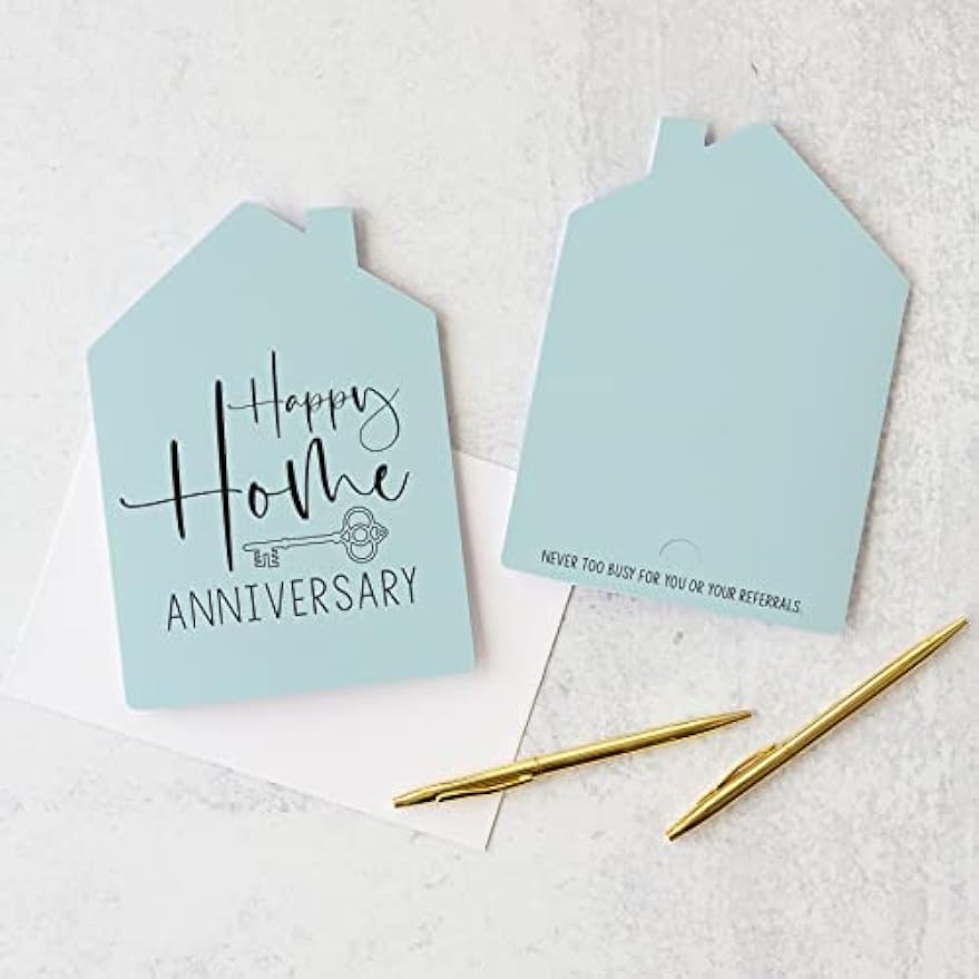 Set of "Happy Home Anniversary" Greeting Cards | Envelopes Included | 5-GC002