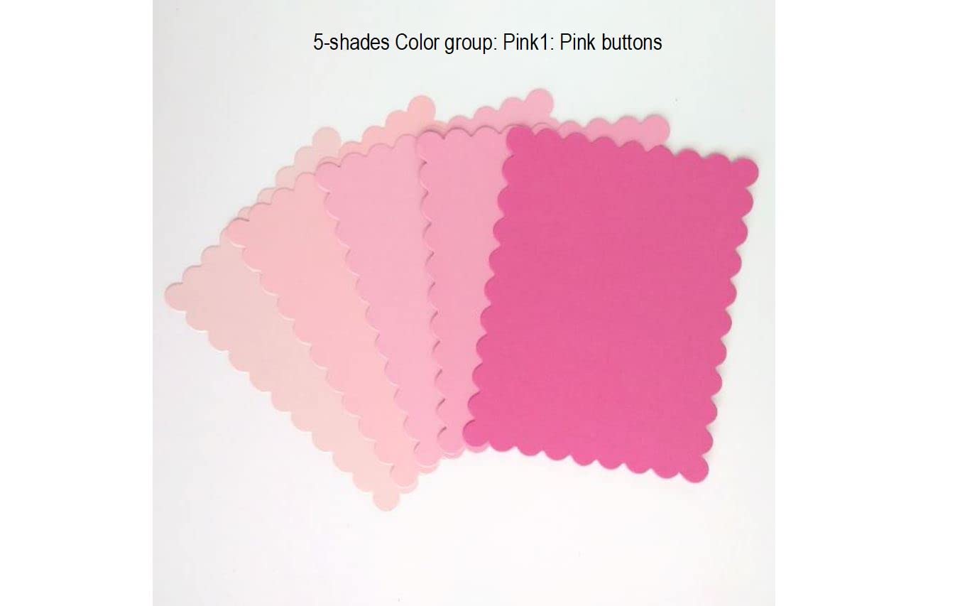 4" x 5.25" Scalloped Flat Note Cards - A2 Card Mats: 4" x 5.25" in Color Blank Card inserts (20 cards, Mint hues)