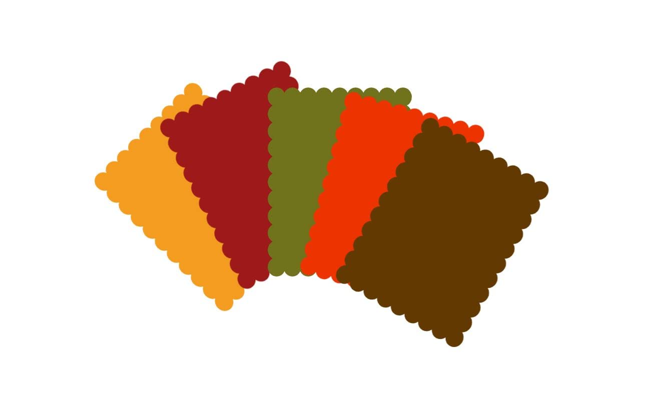 4" x 5.25" Scalloped Flat Note Cards - A2 Card Mats: 4" x 5.25" in Color Blank Card inserts (20 cards, Mint hues)