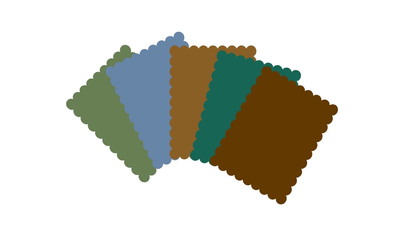 4" x 5.25" Scalloped Flat Note Cards - A2 Card Mats: 4" x 5.25" in Color Blank Card inserts (20 cards, Mint hues)