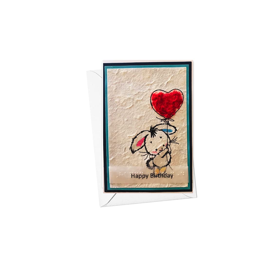 All Blind Greeting Gift Cards for Birthday 鈥?Personalized & Custom Handmade Handcrafted Card for Blind People & Visually Impaired Gift (TYPE5)