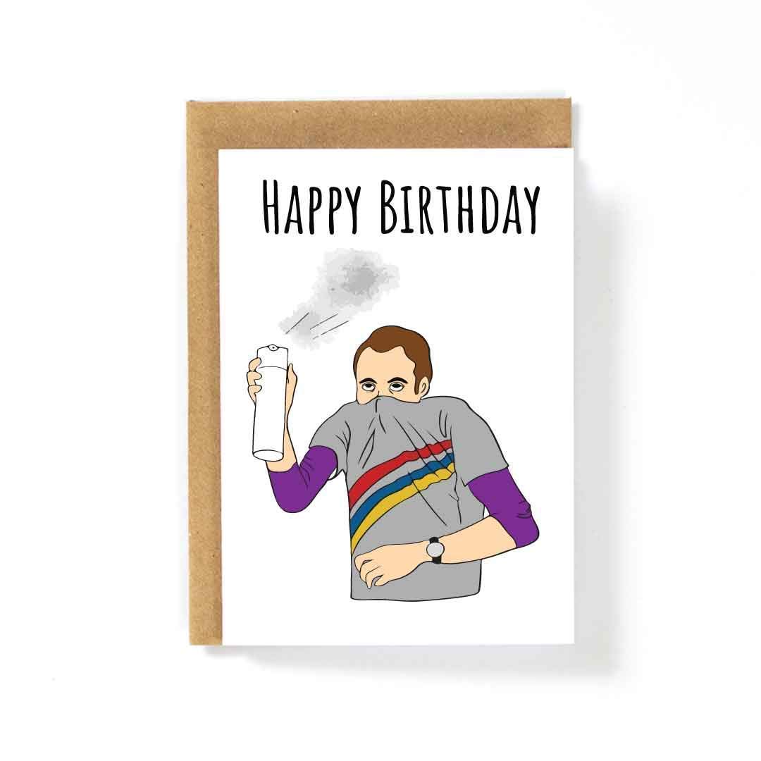 Happy Birthday - Greeting Card Social Distancing Quarantine Sheldon Big Bang Theory TV Toilet Paper