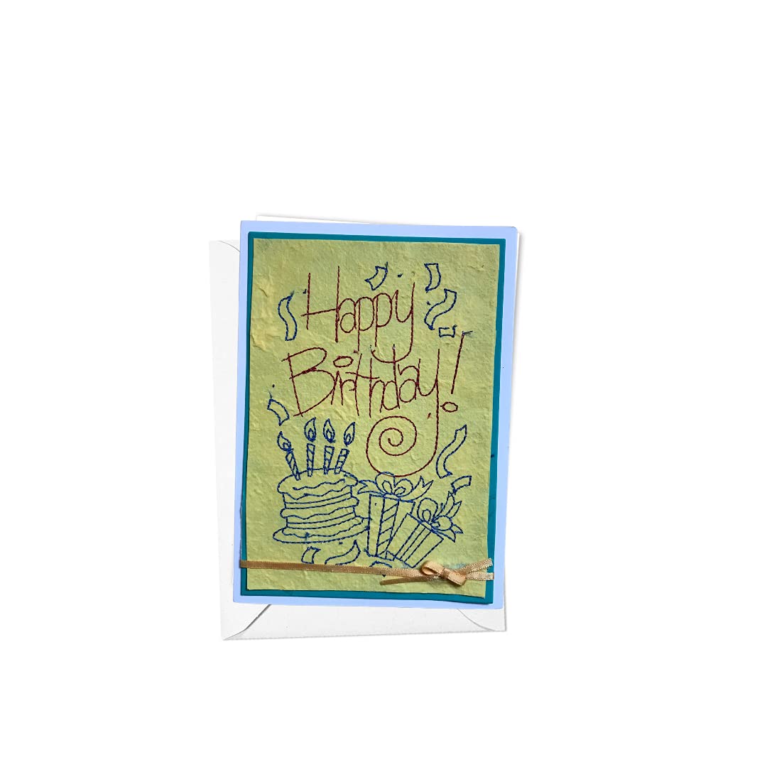 All Blind Greeting Gift Cards for Birthday 鈥?Personalized & Custom Handmade Handcrafted Card for Blind People & Visually Impaired Gift (TYPE5)