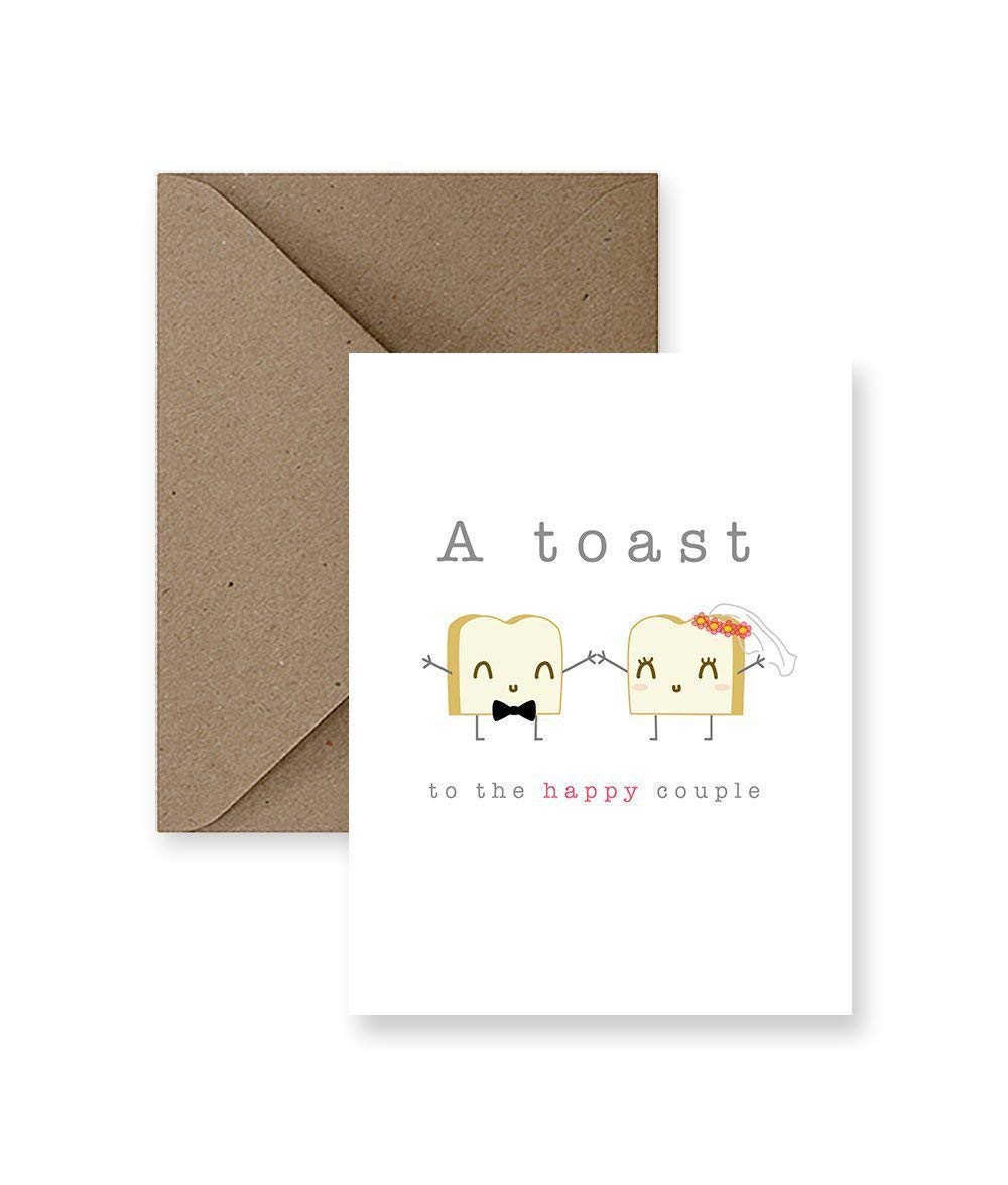 A Toast To The Happy Couple Wedding Greeting Card