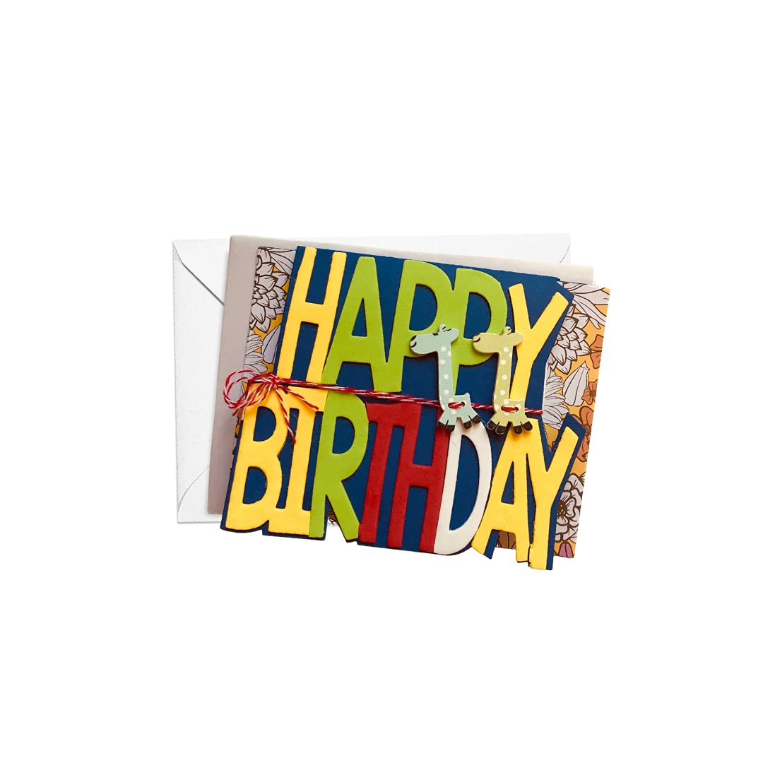 All Blind Greeting Gift Cards for Birthday 鈥?Personalized & Custom Handmade Handcrafted Card for Blind People & Visually Impaired Gift (TYPE5)