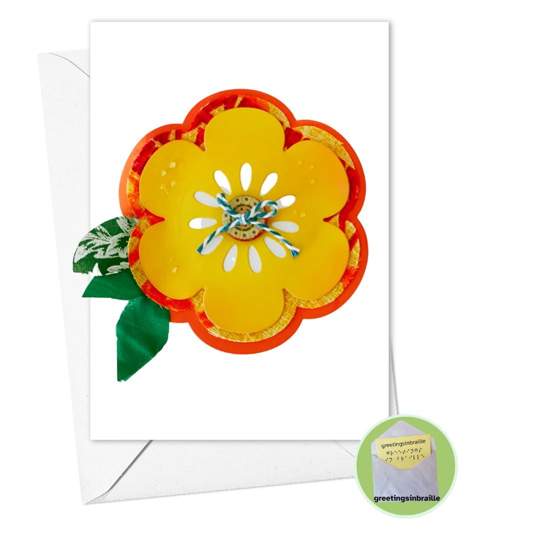 All Blind Greeting Gift Cards for Birthday 鈥?Personalized & Custom Handmade Handcrafted Card for Blind People & Visually Impaired Gift (TYPE5)