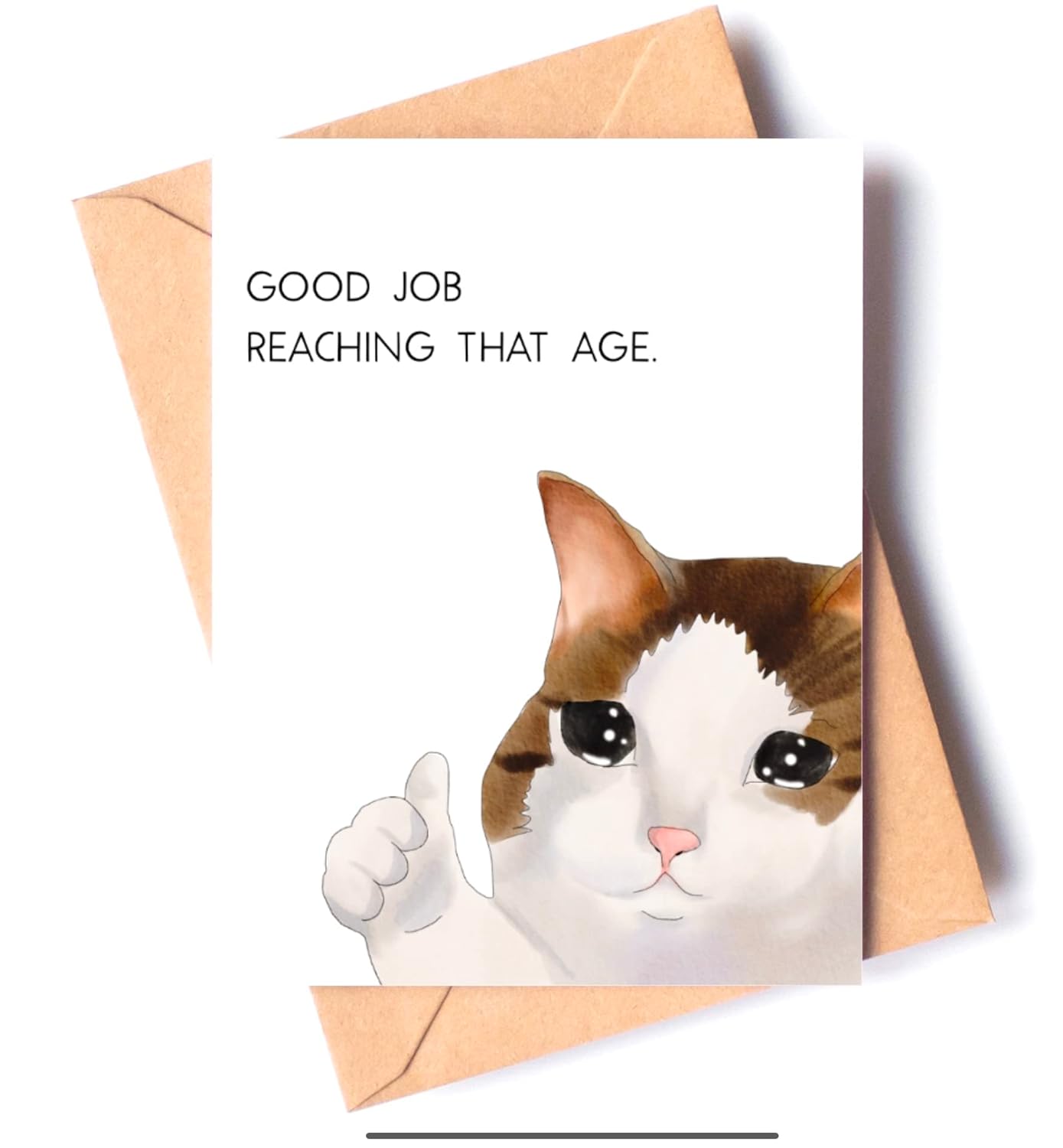 Funny birthday Cat Card Crying cat meme card Hilarious birthday cards Meme birthday cards Watercolor Greeting Cards Best friends birthday gift Inappropriate birthday cards Rude birthday cards