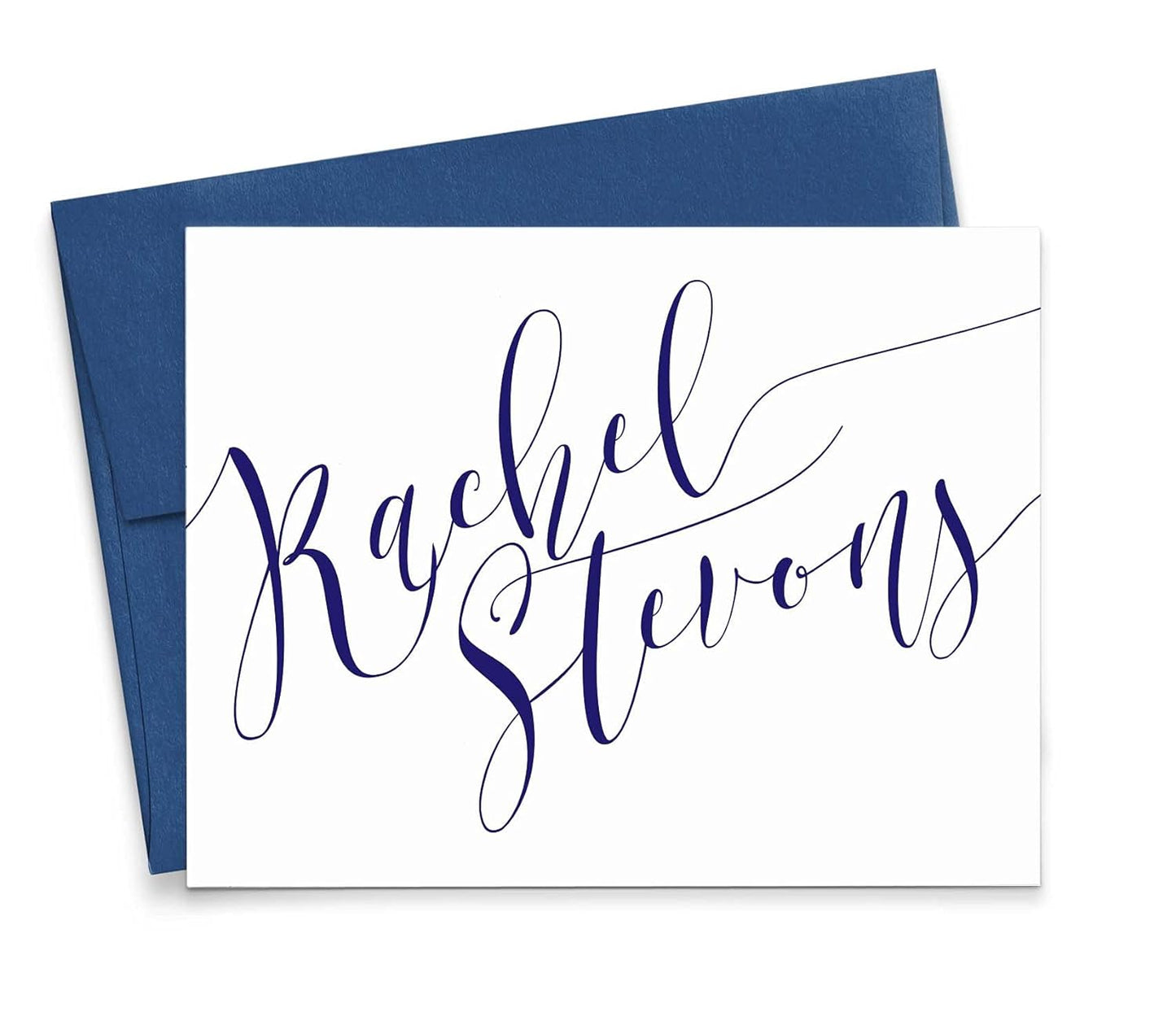 Script Personalized Stationary for Women, FOLDED NOTE CARDS, Personalized Note Cards for Women, Elegant Personalized Stationery Set with Envelopes, Your Choice of Colors and Quantity