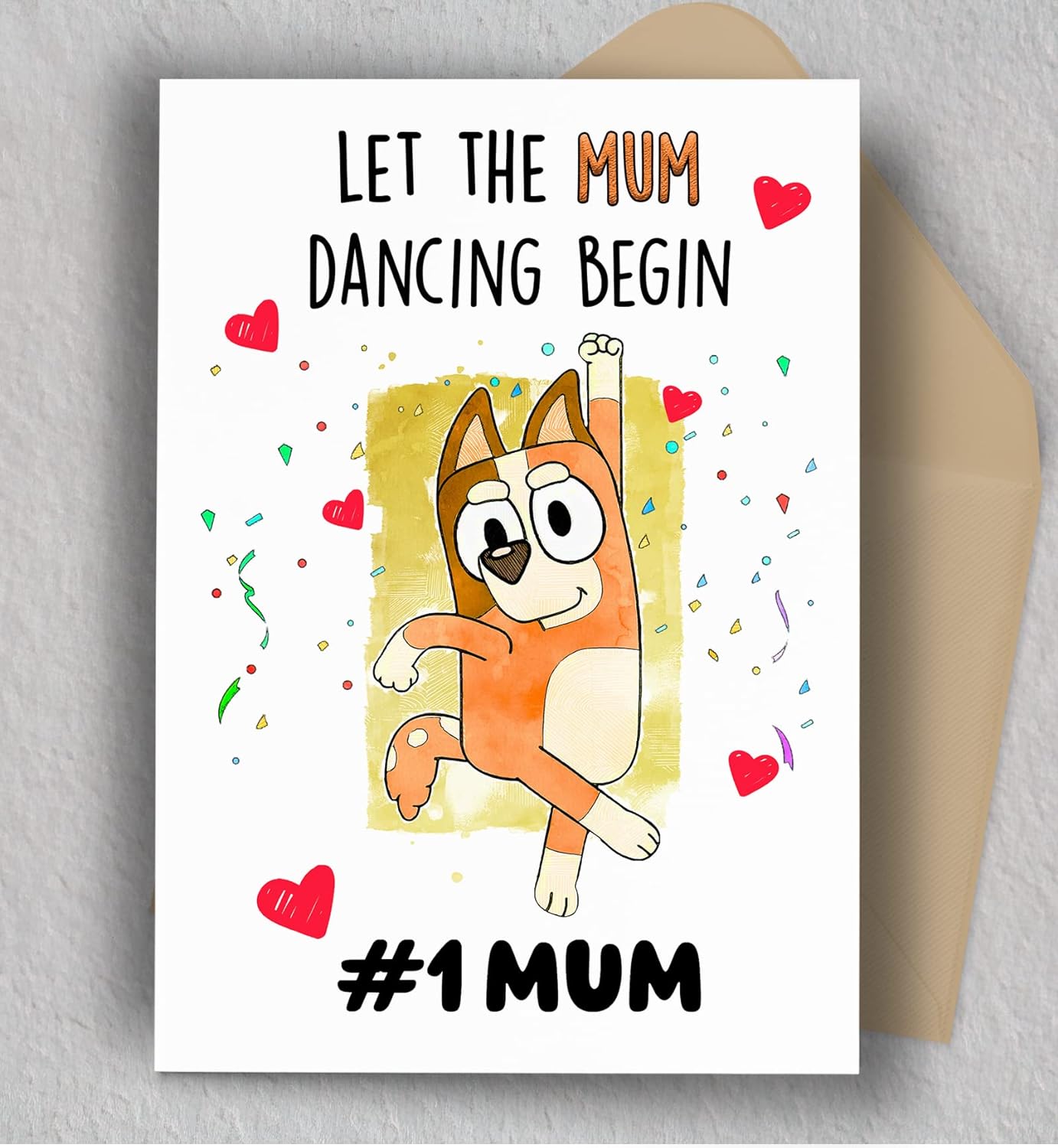 Chili Dancing Mother's Day Card | #1 MUM Card | Mom Birthday Greeting Card | Kids show | Blank Card