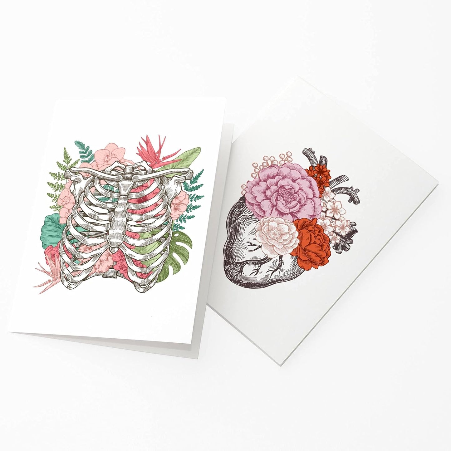 24 Dancing Skeleton Cards Girly Halloween Greeting Cards | Bulk Set Blank Inside w/Envelopes | Blush Pink Dead Ballerina Stationery Printed in the USA by RitzyRose (Dancing Skeleton)