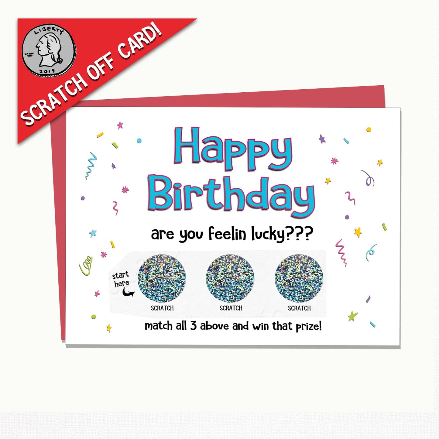 Funny Adult Birthday Card for Him | Birthday Scratch Off Card | Sarcastic Birthday Card | Rude Birthday Cards | Cards by CC Studio | A7 Size - 5x7 Greeting Cards