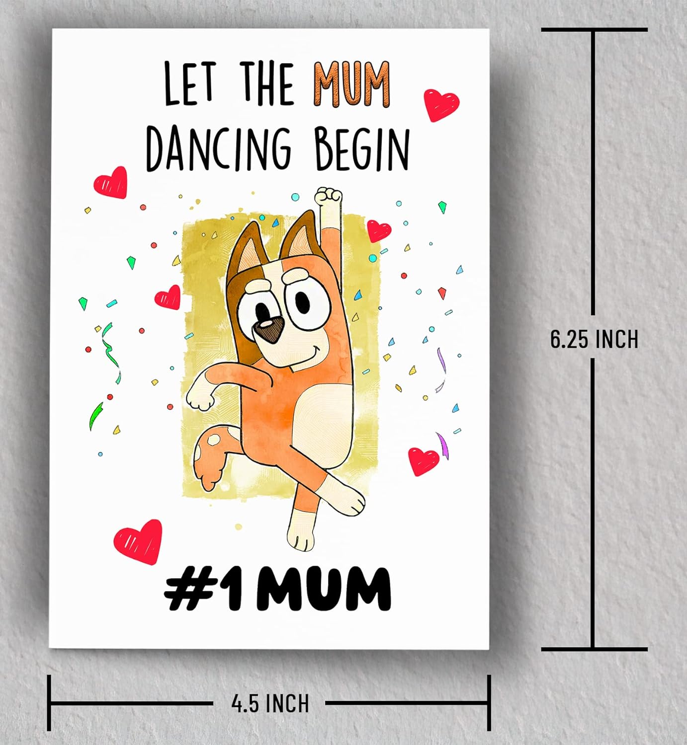 Chili Dancing Mother's Day Card | #1 MUM Card | Mom Birthday Greeting Card | Kids show | Blank Card
