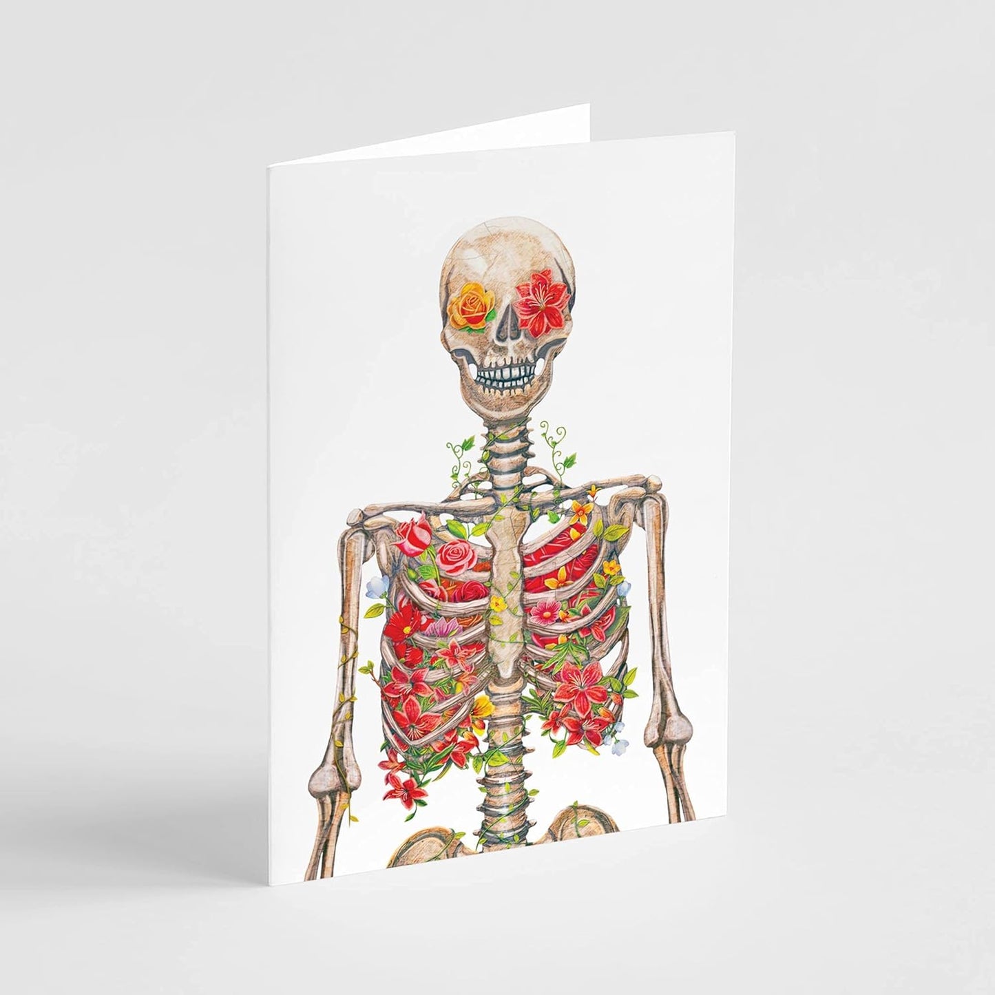 24 Dancing Skeleton Cards Girly Halloween Greeting Cards | Bulk Set Blank Inside w/Envelopes | Blush Pink Dead Ballerina Stationery Printed in the USA by RitzyRose (Dancing Skeleton)
