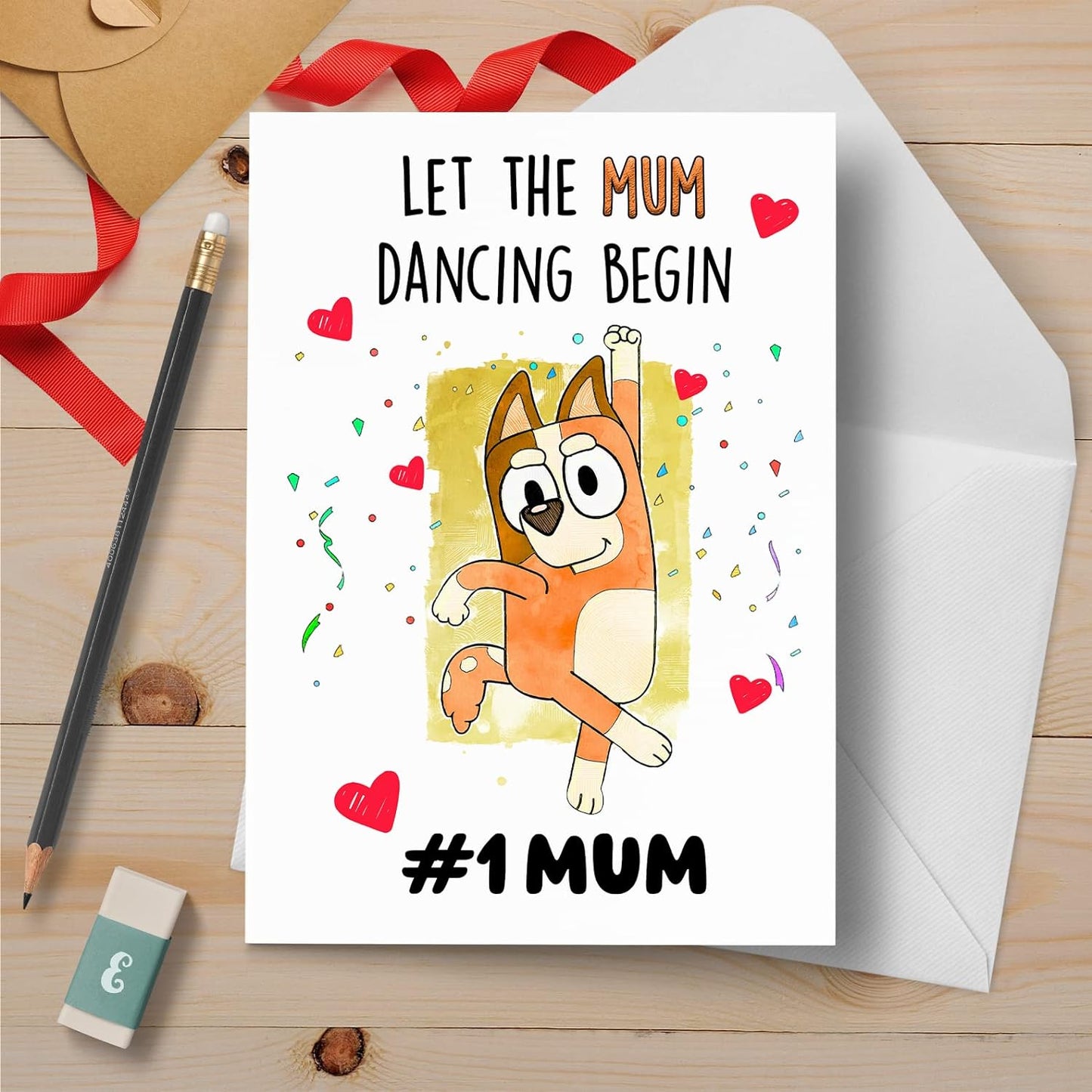 Chili Dancing Mother's Day Card | #1 MUM Card | Mom Birthday Greeting Card | Kids show | Blank Card