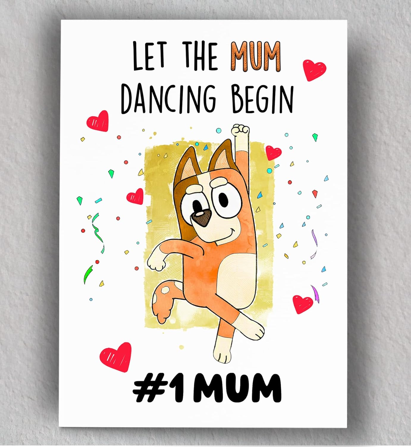 Chili Dancing Mother's Day Card | #1 MUM Card | Mom Birthday Greeting Card | Kids show | Blank Card