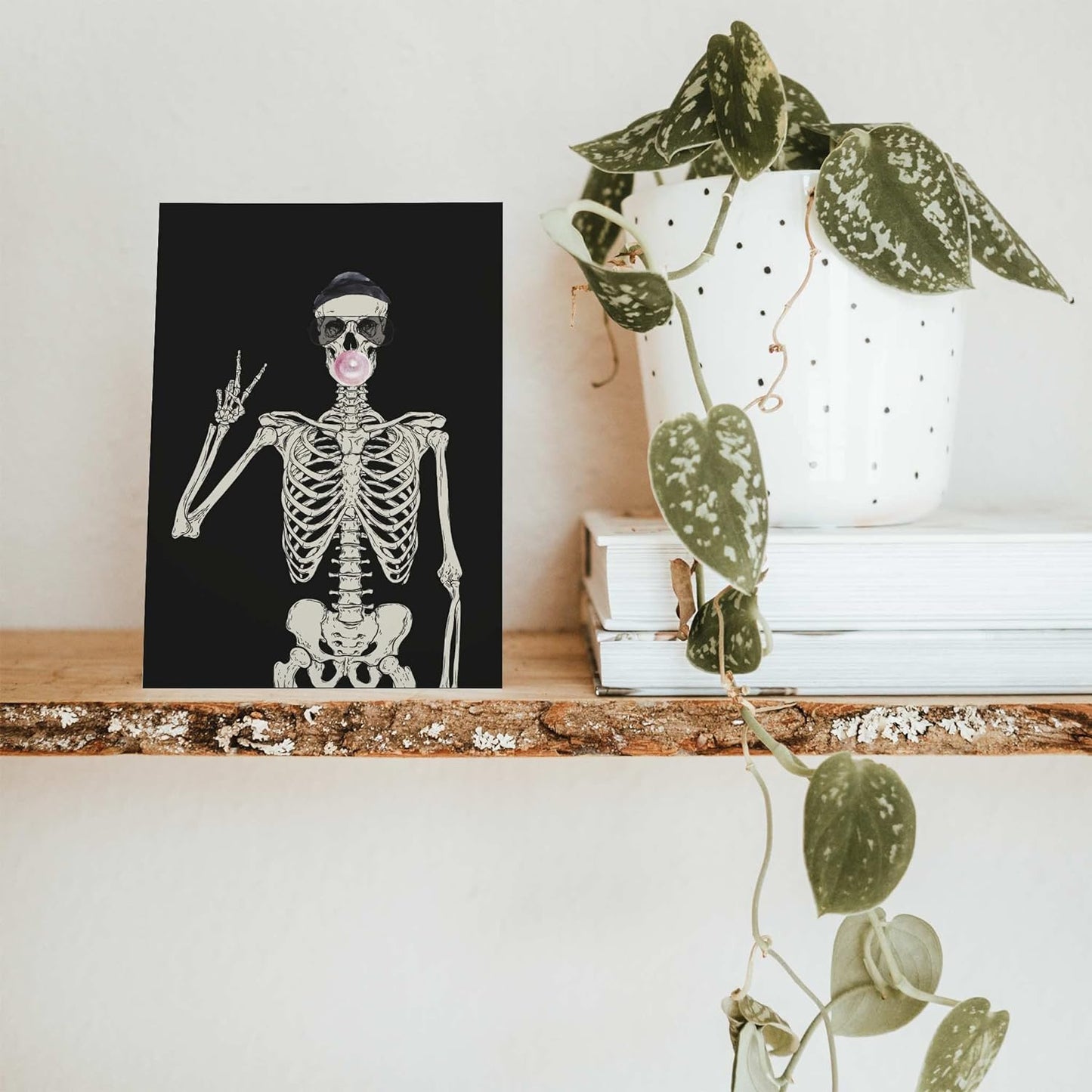 Funky Skeleton Greeting Cards by Ritzy Rose | Whimsical All Occasion Blank Notecards Best Sellers | High Quality Printed Stationery | Box Set of 24 Cards + Envelopes Made in USA (Hipster Skeleton)