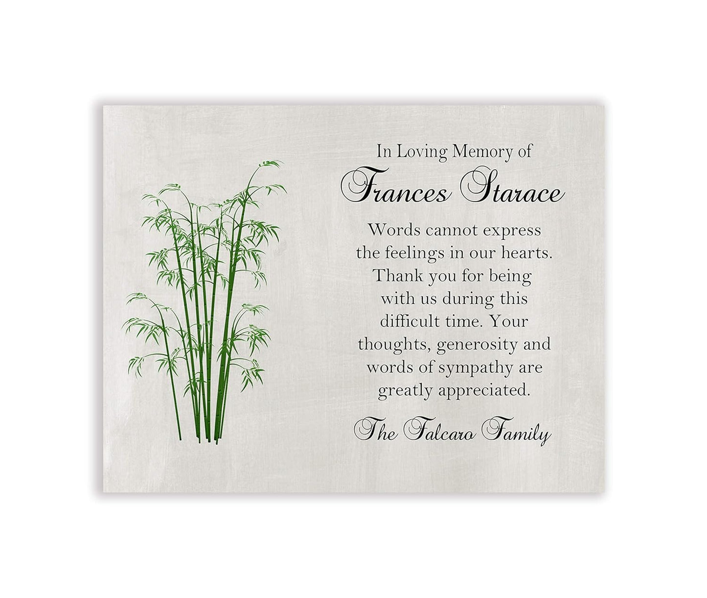Sympathy Acknowledgement Cards, Funeral Thank You and Bereavement Notes Personalized