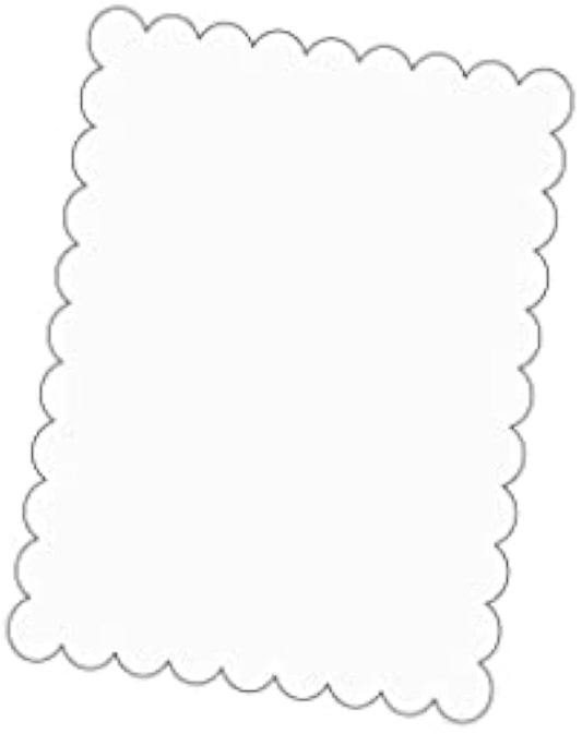 4" x 5.25" Scalloped Flat Note Cards - A2 Card Mats: 4" x 5.25" in Neutral or Bright Colors Blank Card inserts (White)
