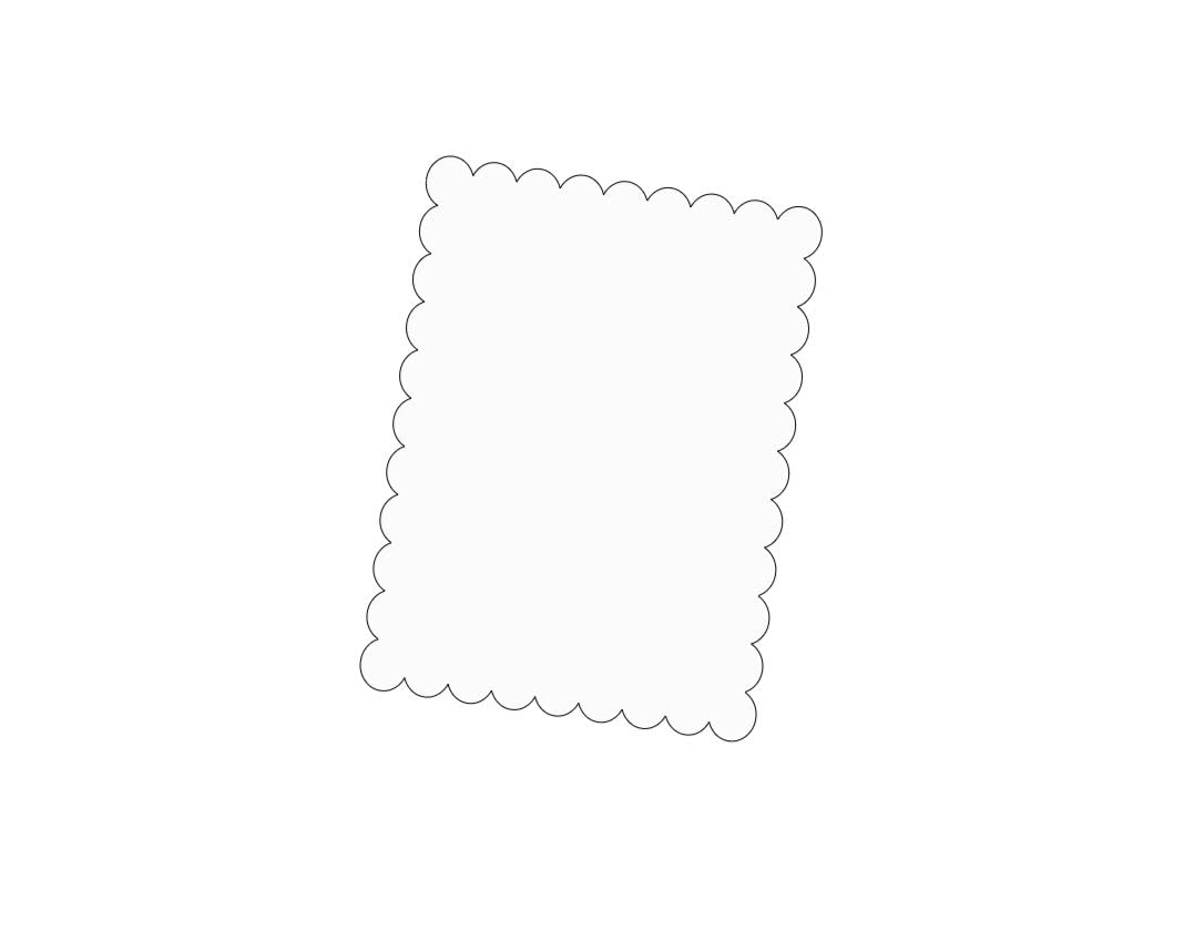 4" x 5.25" Scalloped Flat Note Cards - A2 Card Mats: 4" x 5.25" in Neutral or Bright Colors Blank Card inserts (White)