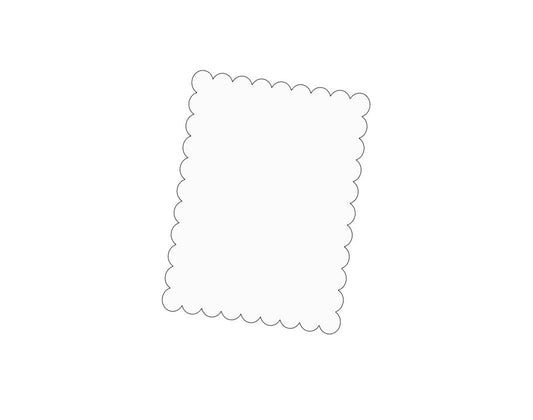 4" x 5.25" Scalloped Flat Note Cards - A2 Card Mats: 4" x 5.25" in Neutral or Bright Colors Blank Card inserts (White)