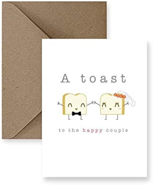 A Toast To The Happy Couple Wedding Greeting Card