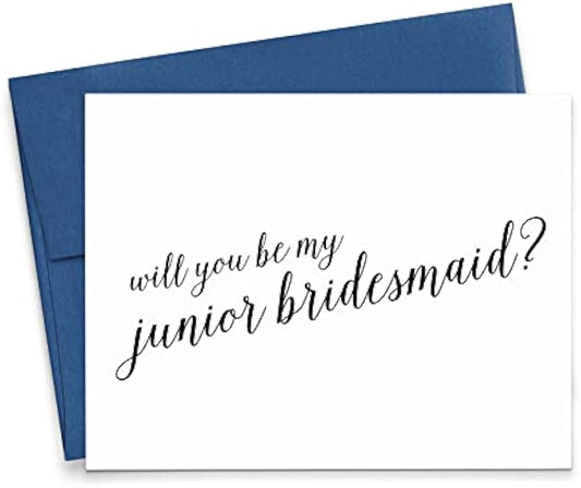 Will You Be My Junior Bridesmaid Card, Proposal Card, 1 greeting card with envelope