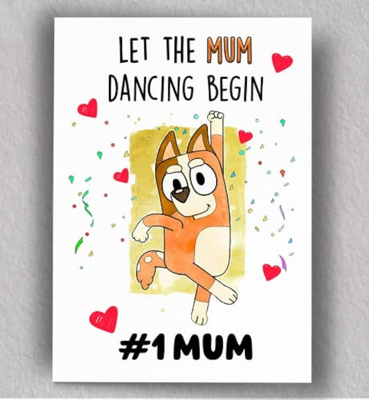Chili Dancing Mother's Day Card | #1 MUM Card | Mom Birthday Greeting Card | Kids show | Blank Card