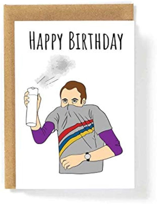 Happy Birthday - Greeting Card Social Distancing Quarantine Sheldon Big Bang Theory TV Toilet Paper