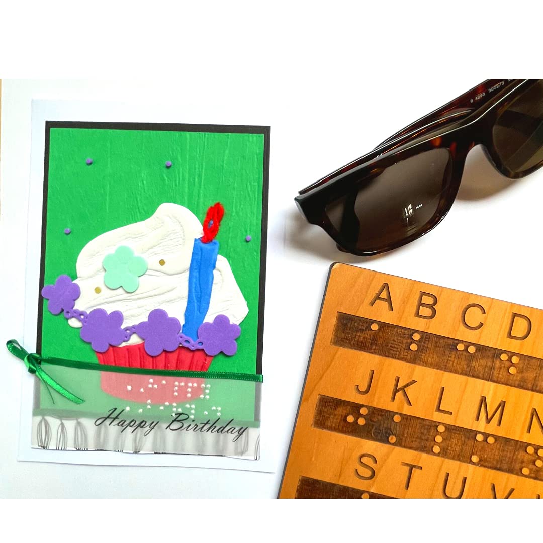 All Blind Greeting Gift Cards for Birthday 鈥?Personalized & Custom Handmade Handcrafted Card for Blind People & Visually Impaired Gift (TYPE5)