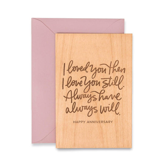 Always Will Anniversary Wood Card [Handmade Gifts, Love, Wedding, Birthday, Just Because]