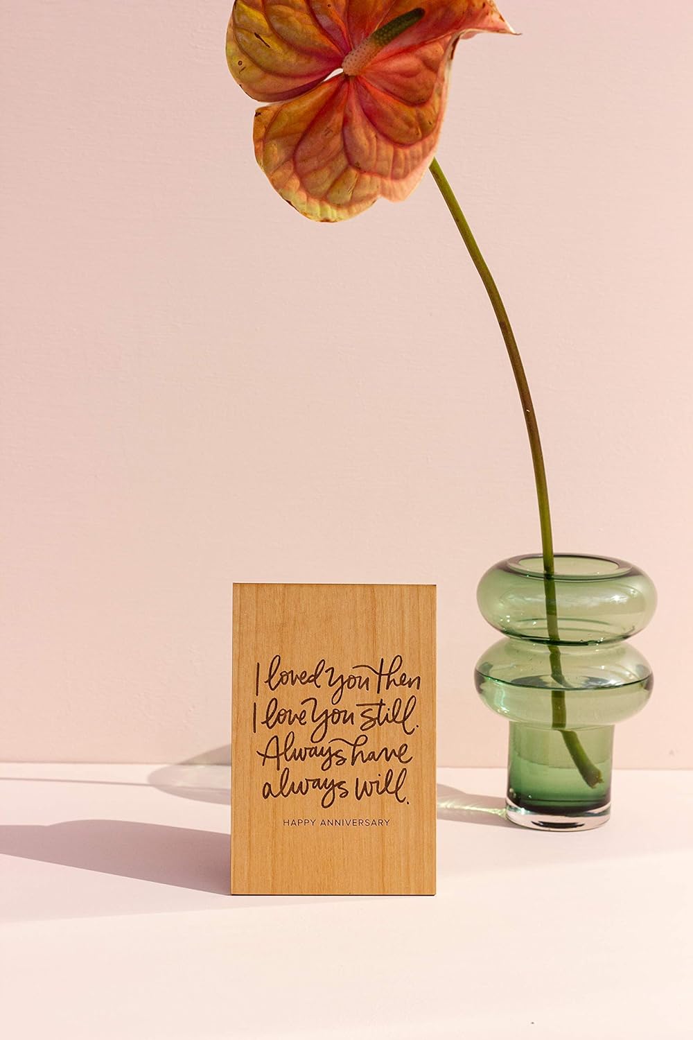Always Will Anniversary Wood Card [Handmade Gifts, Love, Wedding, Birthday, Just Because]